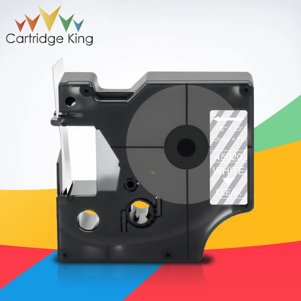 Colorful Label Tape Replace for DYMO 45013 45016 45017 45018 45019 45020 Compatible for Dymo 210D 450 LM160 420 Printer Maker