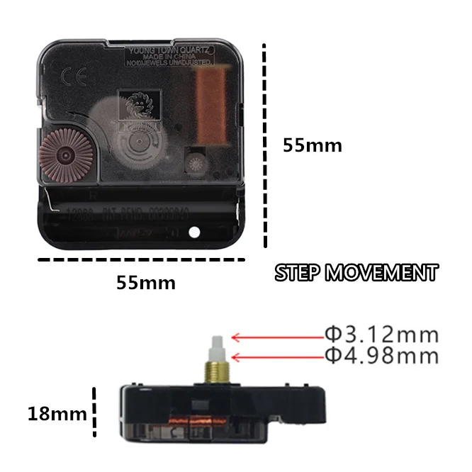 ゴールドハンドサンダル12888,クォーツムーブメント,壁修理メカニズム,DIYキット,ペンダントツール,家の装飾