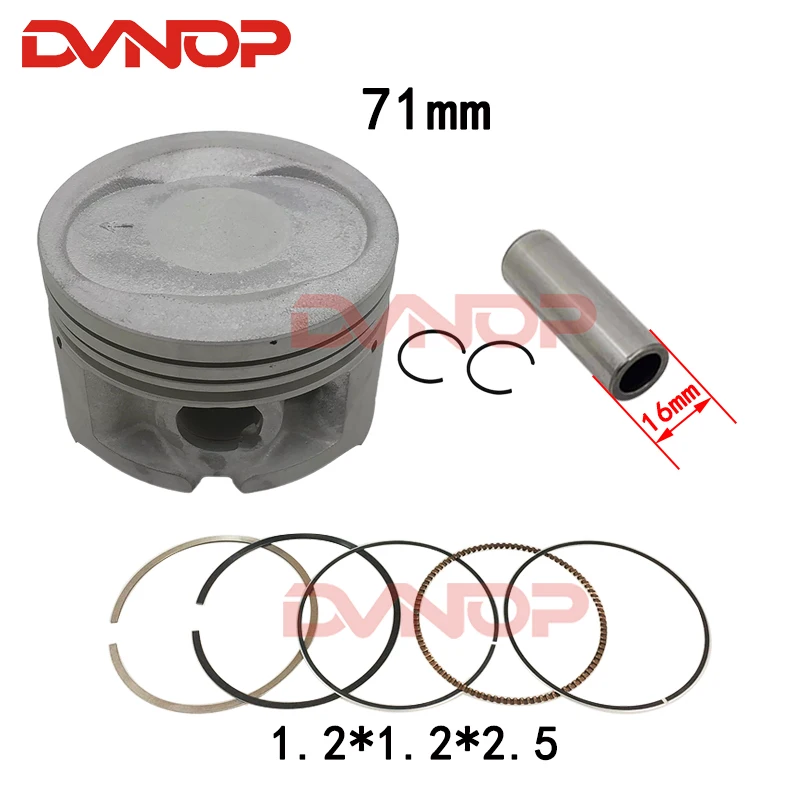 JS171fmm Piston Set 71mm With  Piston Ring Pin  For Jianshe ATV250 Loncin 250-F