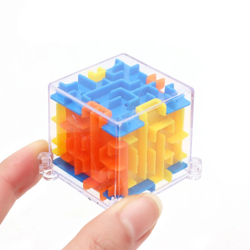 

3D Maze Magic Cube Transparent Six-sided Puzzle Speed Cube Rolling Ball Game Cubos Maze Toys for Children Educational