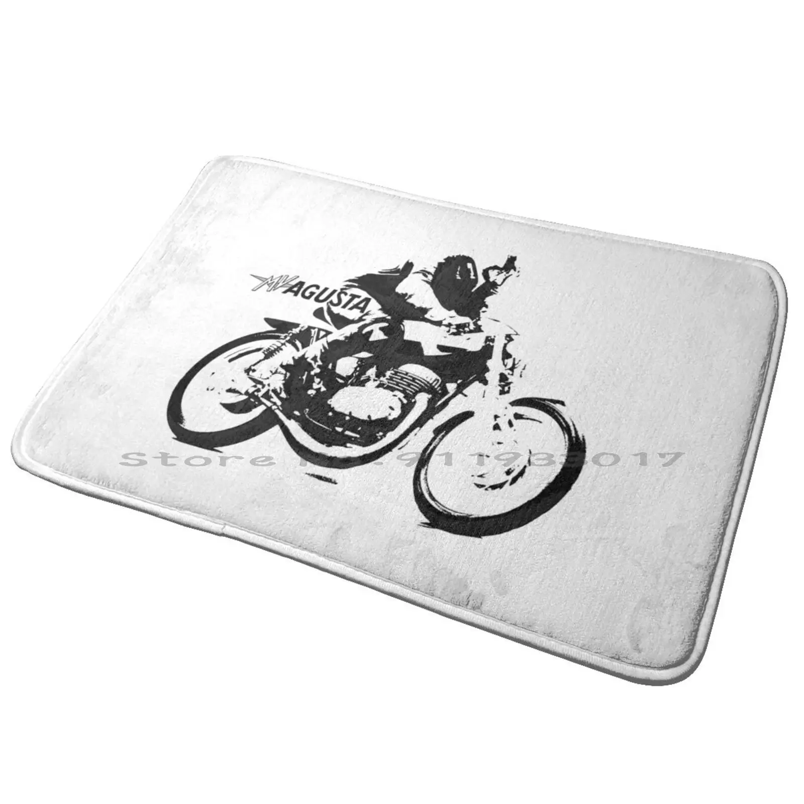 Mv Agusta 1 Entrance Door Mat Bath Mat Rug Anime Manga Japan Aka Car Shonen Shoujo Moon Sailor Anti-Slip Bedroom Kitchen Foot