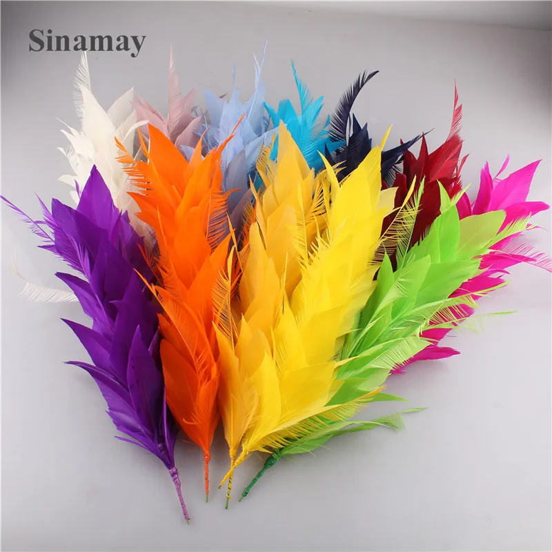 Beautiful Goose Feathers Wedding Decoration DIY Accessories Elegant Hairpin Dinner Party Decoratives Plume Headwear 6PCS/LOT