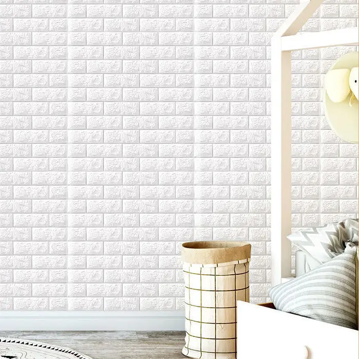 3D Wall Stickers Self Adhesive Foam Brick Room Decor DIY 3D Wallpaper Wall Decor Living Wall Sticker for Kids Room