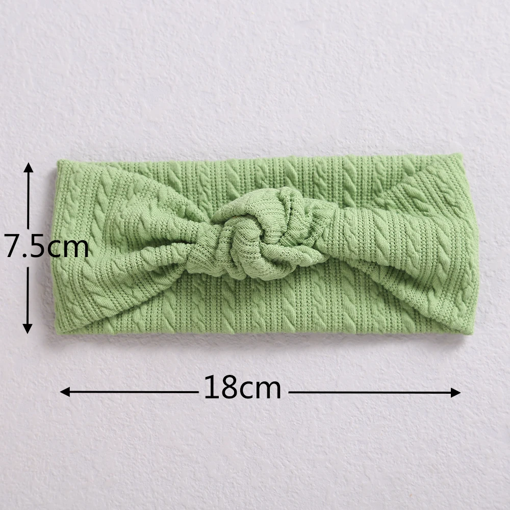 1pcs Waffle Cable Knit Knot Baby Headbands Newborn Baby Nylon Elastic Hairbands Ribbed Headband Baby Hair Accessories