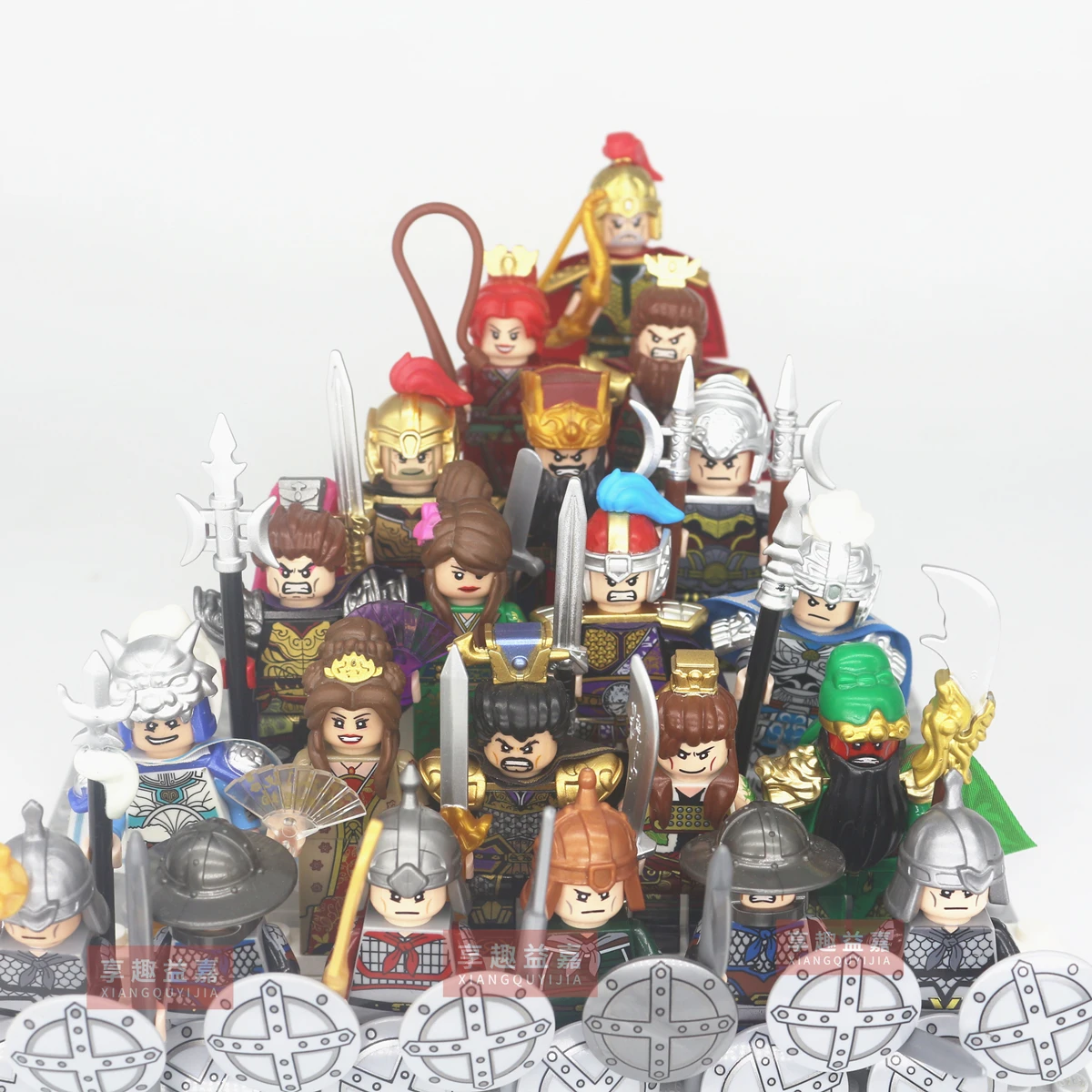 XQYJ hero  Courage Of The Three Kingdoms Mediaeval Times Mini Dolls 4.5CM Figures Building Blocks Bricks Toy For Children Gift