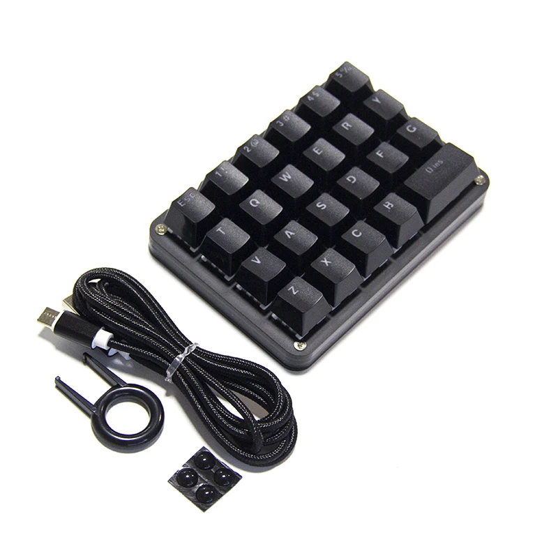 新しい23キーメカニカルキーパッドタイプc usb、ワンライトシングルバックライト制御ソフトウェアマクロキーボードセルフセッティング