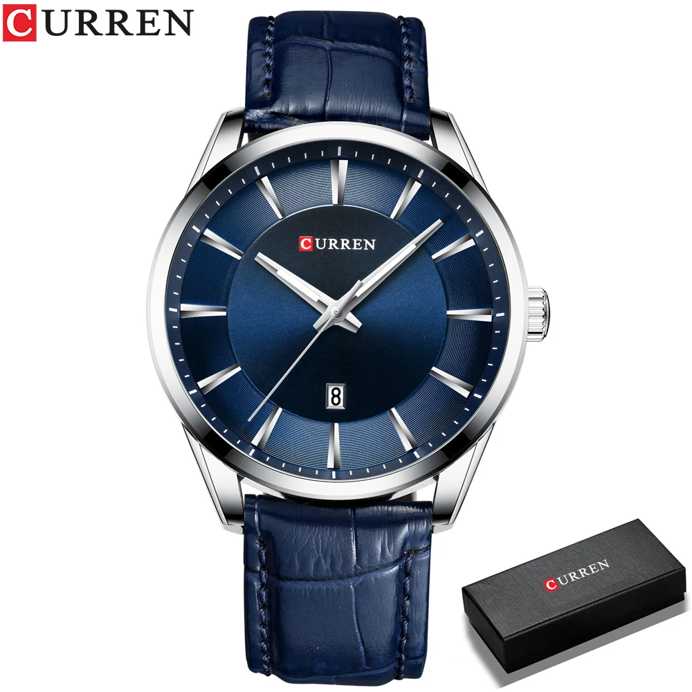 CURREN New Fashion Men Watches with Silicone Strap Top Brand Luxury Sport Auto Date Male Quartz Watch Men Relogio Masculino