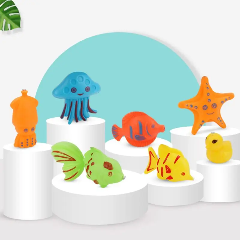 Juguetes de pesca magnéticos para niños, juego de caña de pescar de plástico, juego de agua, regalo educativo, 30/52 piezas