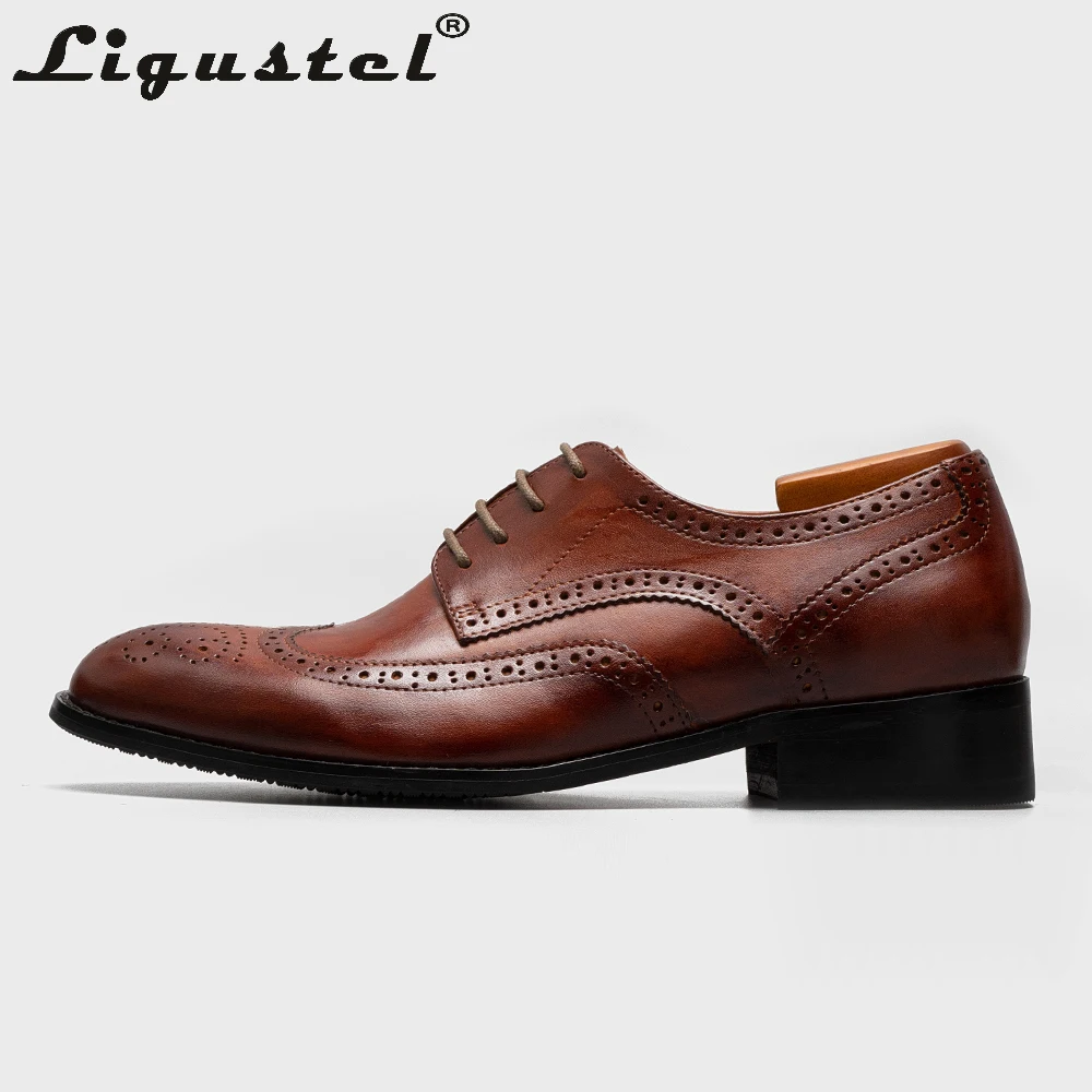 Shoes For Men Patina Leather Brown Shoes Fashion Italian Wedding Shoes Red Bottom Goodyear Custom Handmade Free Shipping Shoes