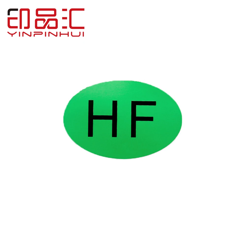 Self-adhesive HF Print Green Labels European Norm Environment Label Carton QC Sticker