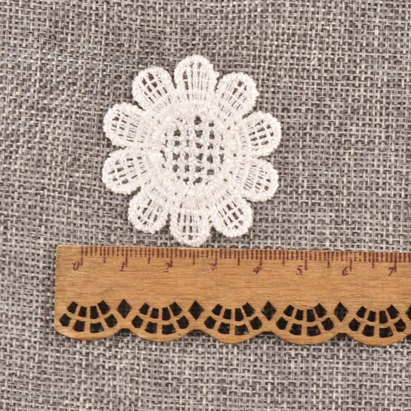 10-50pcs Random Mixed Flower Pattern Embroidered Lace Applique Mesh Trim For Garment Accessories Decoration Sew DIY Fabric C1501