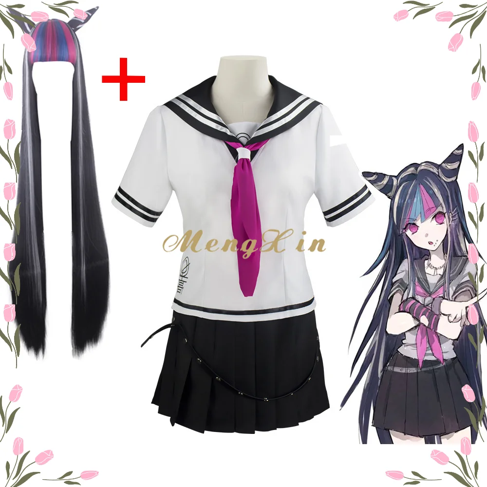 

Anime Danganronpa Ibuki Mioda Cosplay Costume Women Girl Dress School Uniform Sailor Suit Skirt Set Halloween Party Custom Made