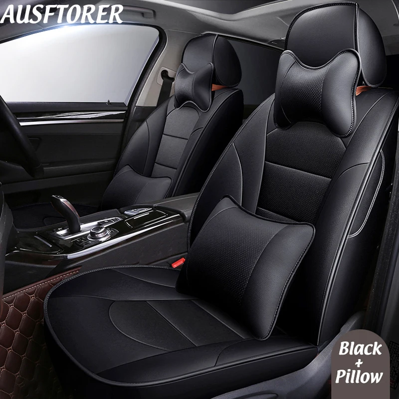 Custom Fit Genuine Leather & PVC Leather Automobiles Cushion for Peugeot 4008 Seat Cover Set Car Supports Accessories 14PCS 2012