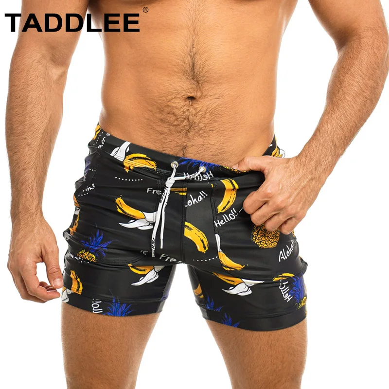 Taddlee Brand Sexy Men's Swimwear Swim Boxer Briefs Bikini Men Board Shorts Trunks Quick Drying Bathing Suits Square Cut Surfing