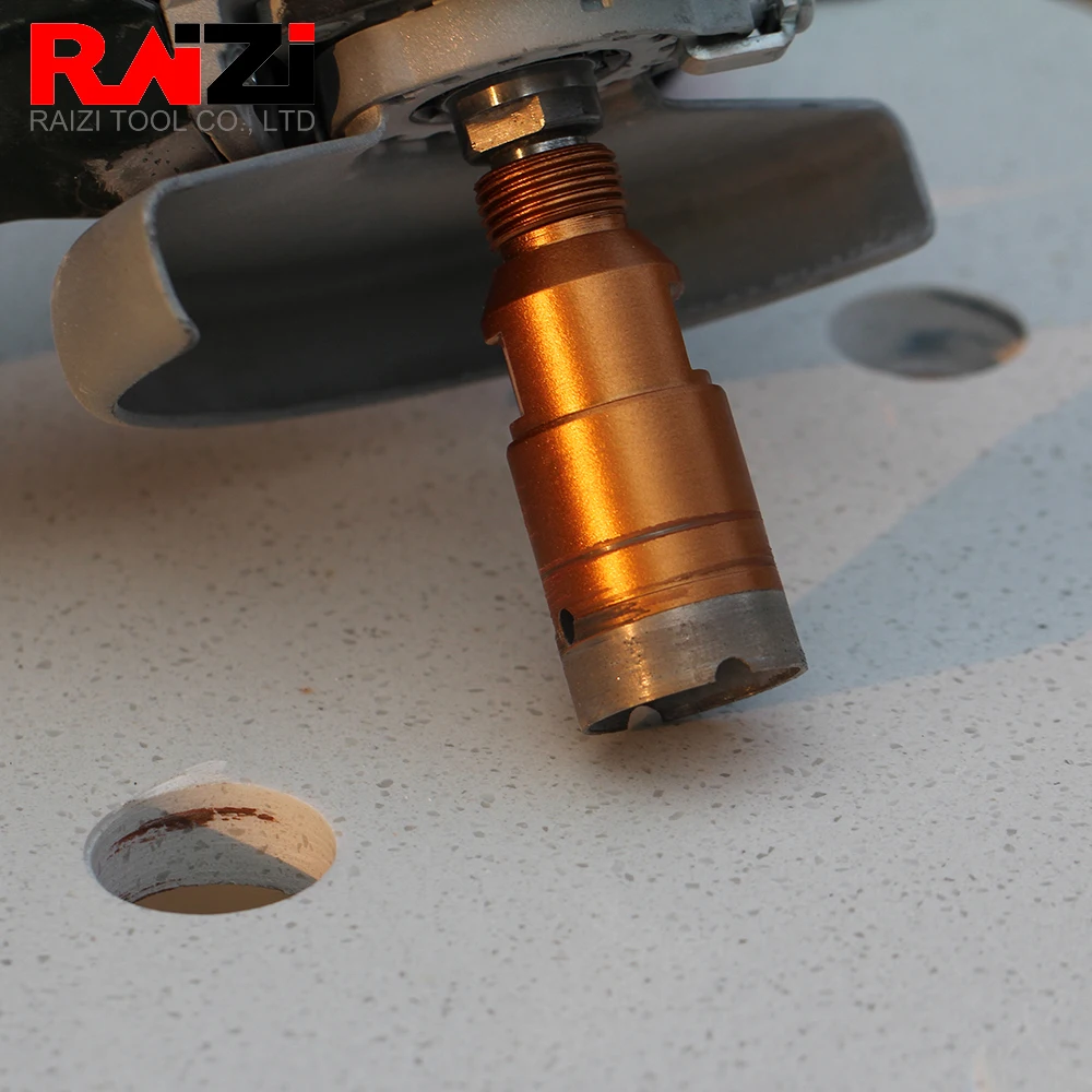 Raizi Wet CNC Thin Wall Diamond Core Bits 1/2 Gas & M14 For Porcelain Tile Dekton Lapitec Neolith Ceramic Sintered Stone