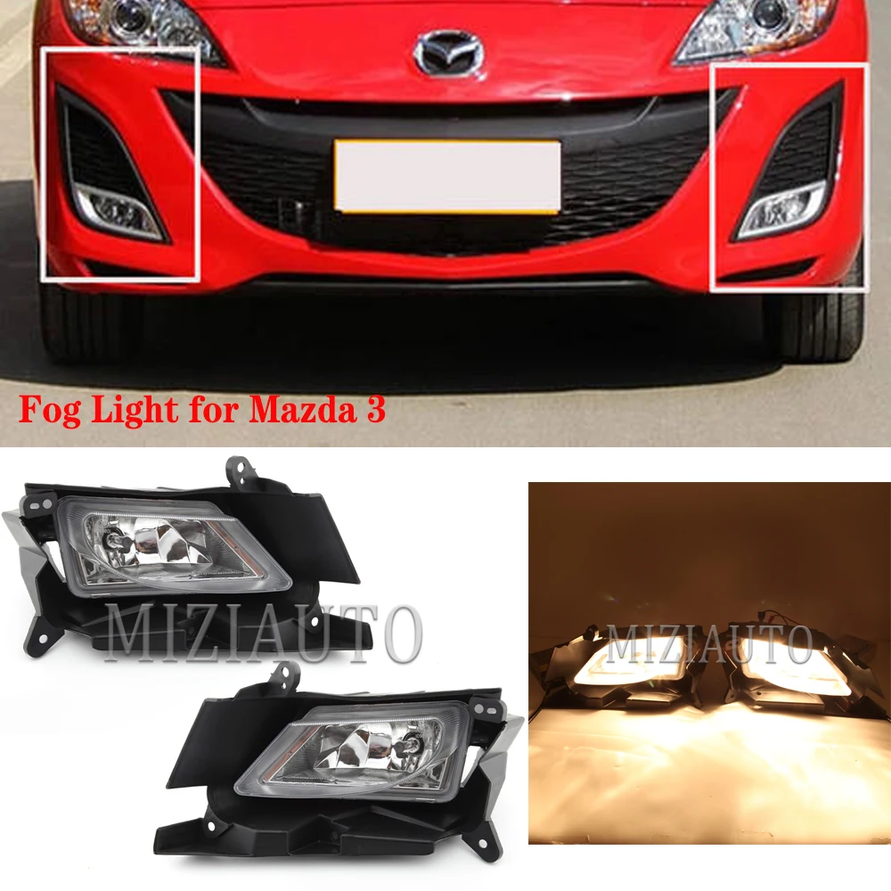 Fog Light for Mazda 3 BL 2008 2009 2010 2011 2012 2013 Front Bumper Foglight Headlights Halogen Driving Lamp Car Accessories