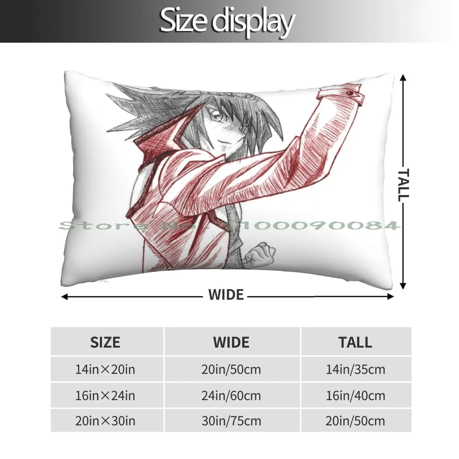 Jaden Yuki Pillow Case 20x30 50*75 Sofa Bedroom Jaden Yuki Judai Yugioh Gx Anime Game Line Long Rectangle Pillowcover Home