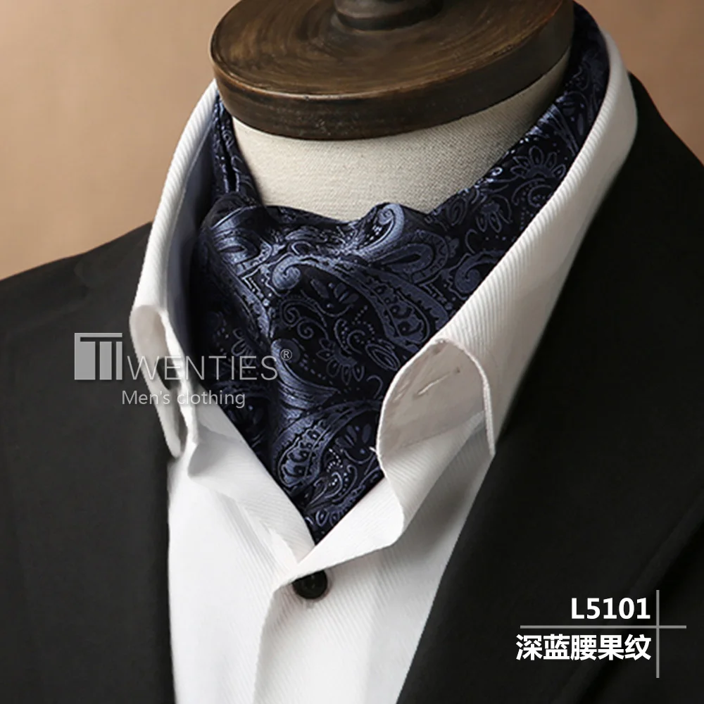 

Luxery Men's Cravat Tie Floral Paisley Silk Scarf Great For Wedding Party High Quality Floral Jacquard Necktie For Men