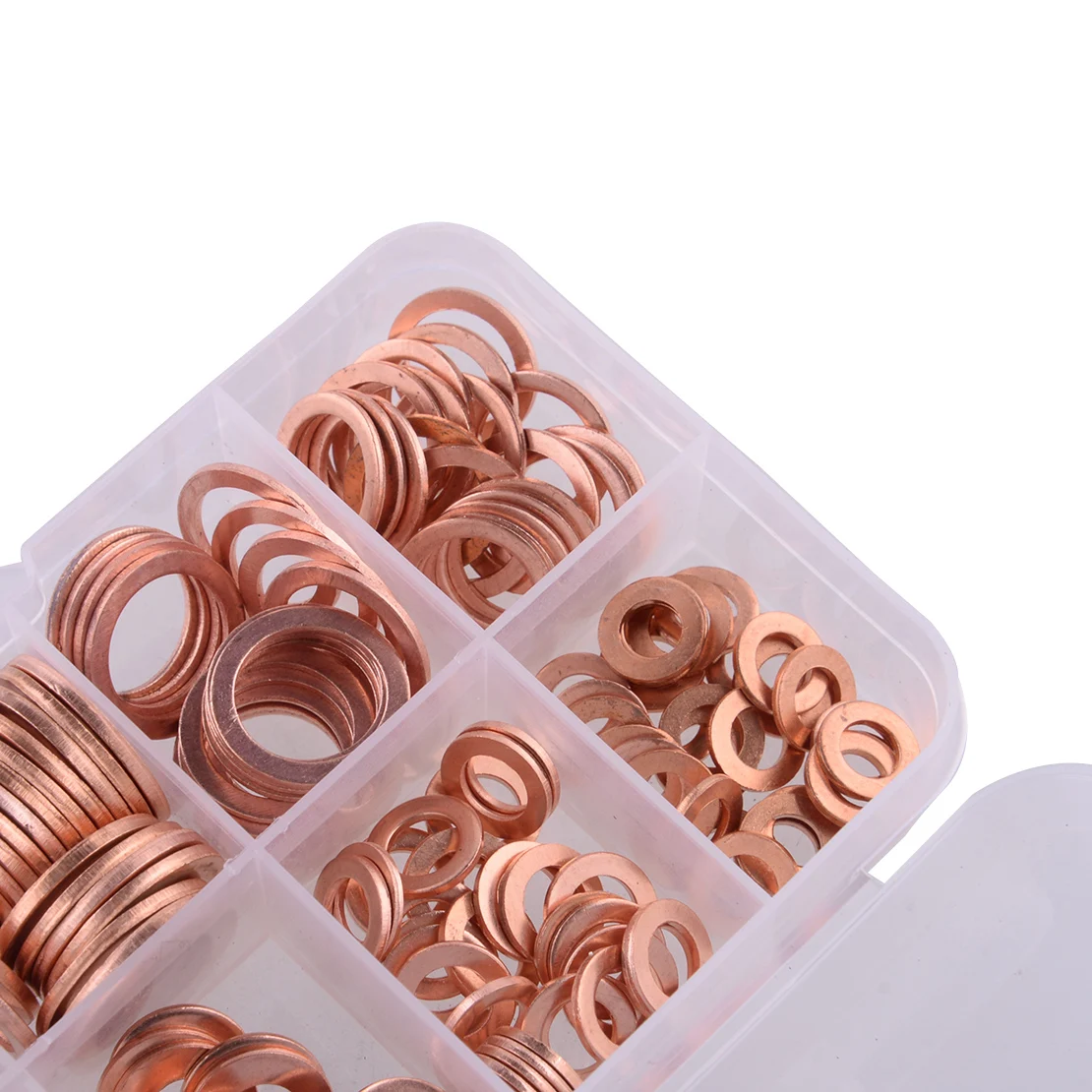 Universal Accessories Car Copper Crush Washer Engine Oil Drain Seal Ring Gasket Set Brake Line Sump Plug Kit 9 Sizes Assortment