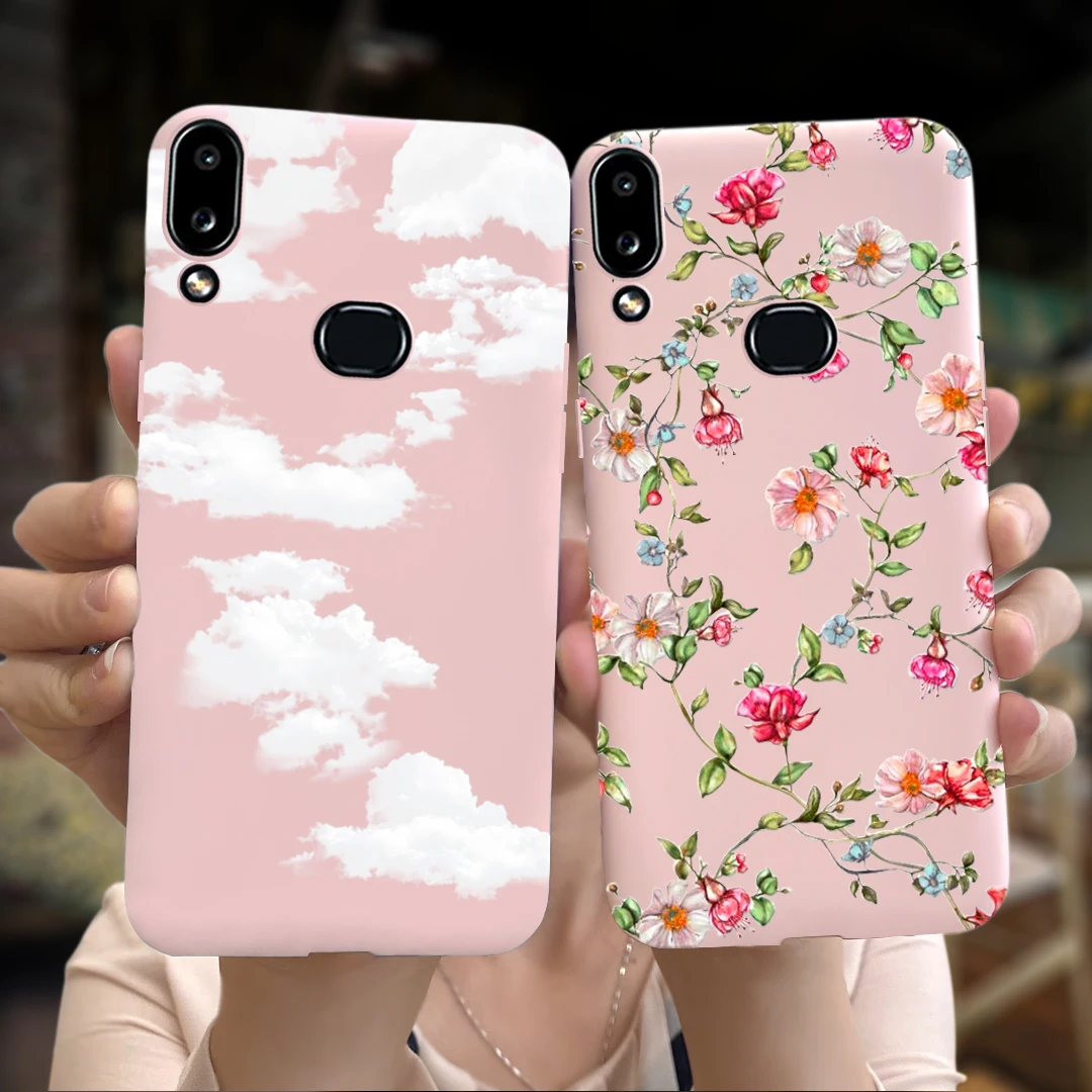 For Samsung Galaxy A10S Phone Cover Silicone Flower Case For Samsung A10 S A10s  A 10 10S A105F A107F TPU Bumper Shell For Girls