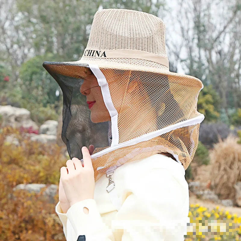 1PCS Beekeeping Cowboy Hat Beekeeping Tools Cowboy Bee-proof Hat Coarse Steel Ring To Prevent Mosquito Bites