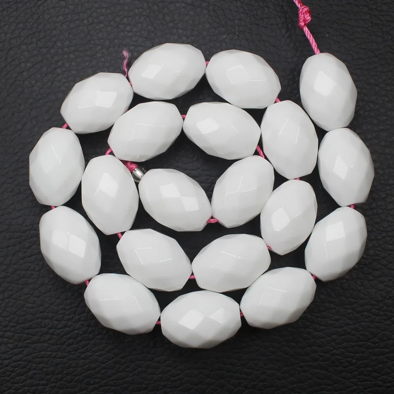 Faceted white porcelain agates Oval beads per strand,DIY Jewelry Making ! We provide mixed wholesale for all items !