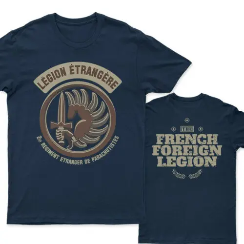 New Foreign Legion Légion Etrangère  French Special Forces New T - Shirt Black Shirt Cotton Tee S-5Xl