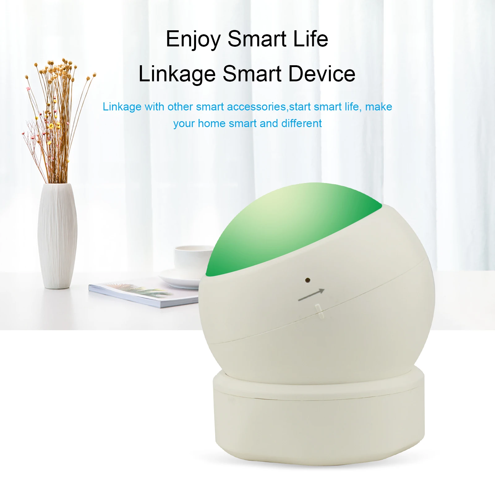 Wolf Guard HW-W09 Mini WiFi PIR Motion Detector Human Infrared Sensor Tuya APP Notification, 5M Detection Distance Alexa Google