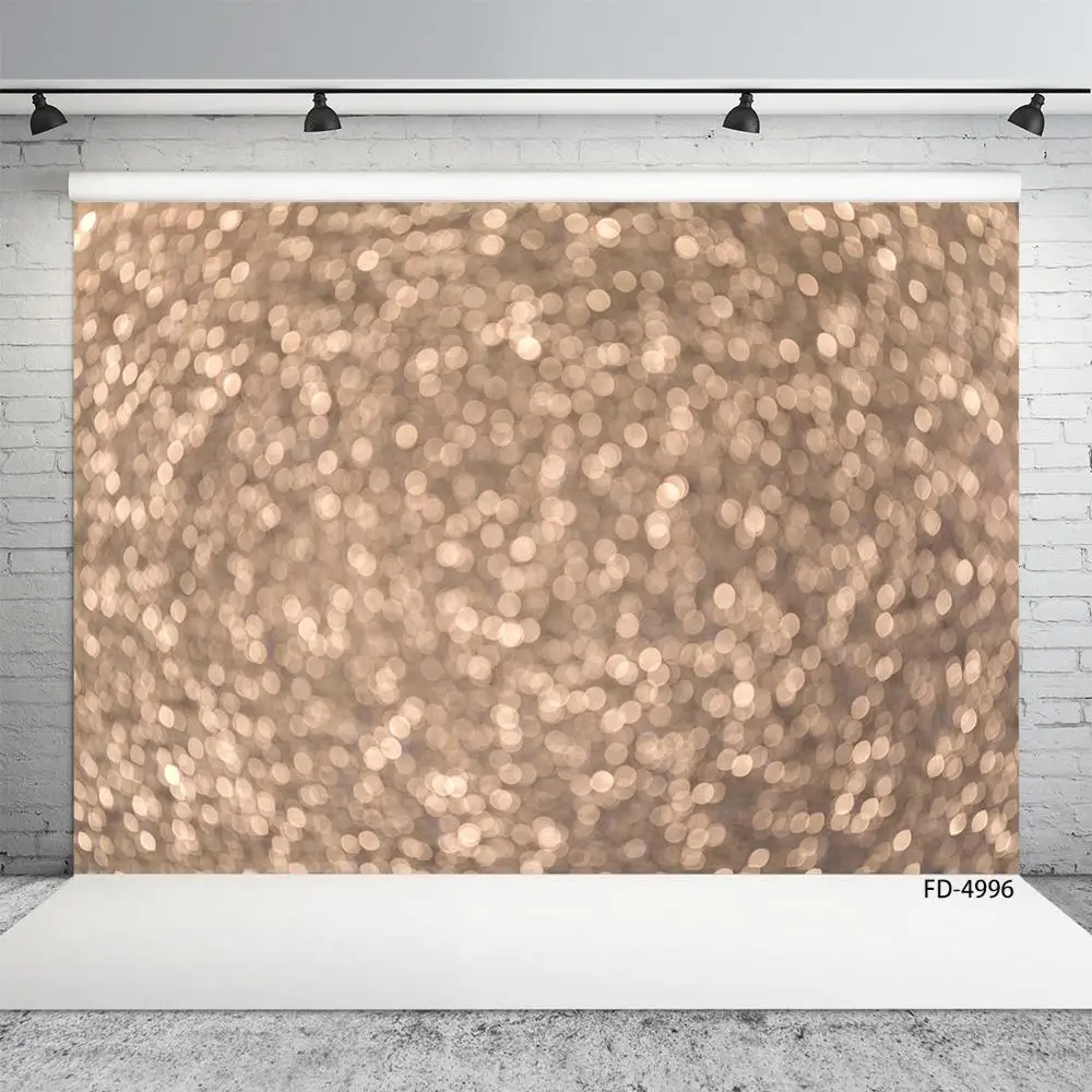 Golden Flare Bokeh Photography Backgrounds Vinyl Cloth Backdrop for Children Birthday Party Baby Shower Photophone Photo Studio