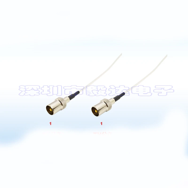 5PCS/Lot TV To TV Female/Male Adapter Plug Connector  RF Coaxial Extension Pigtail Cable For Set-top Box HD video Silver RG316