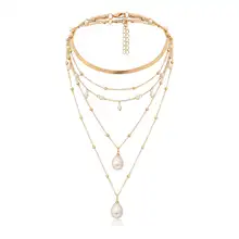 Bohemian Pearl Tassel Necklace #4