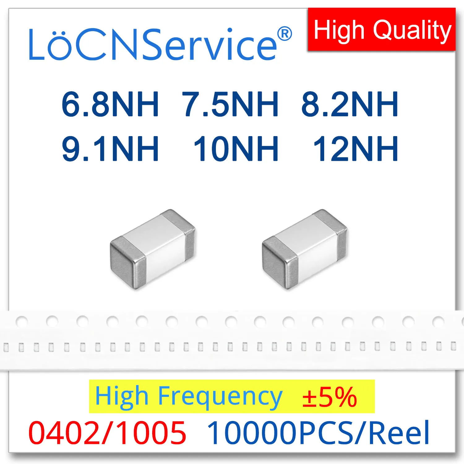 

LoCNService 0402 1005 10000 шт. 5% нГн 10нгн 12нгн высокочастотный многослойный ферритовый индуктор чипа высокого качества