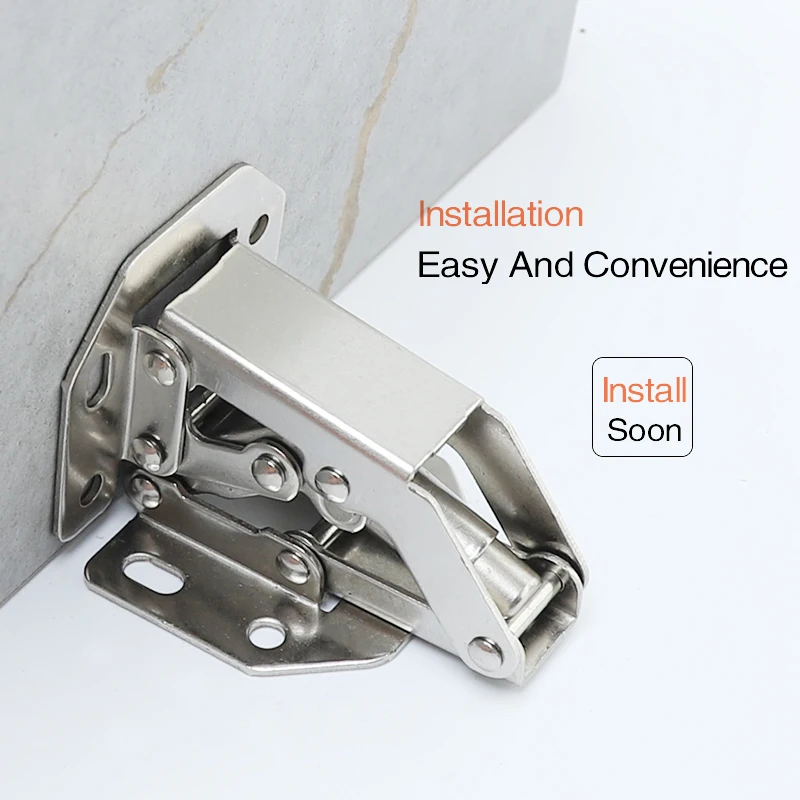 90Degree3-4Inch Not Drilling Hole Cabinet Hinge Cabinet door soft closing hinge Hydraulic buffer hinge Furniture hardware