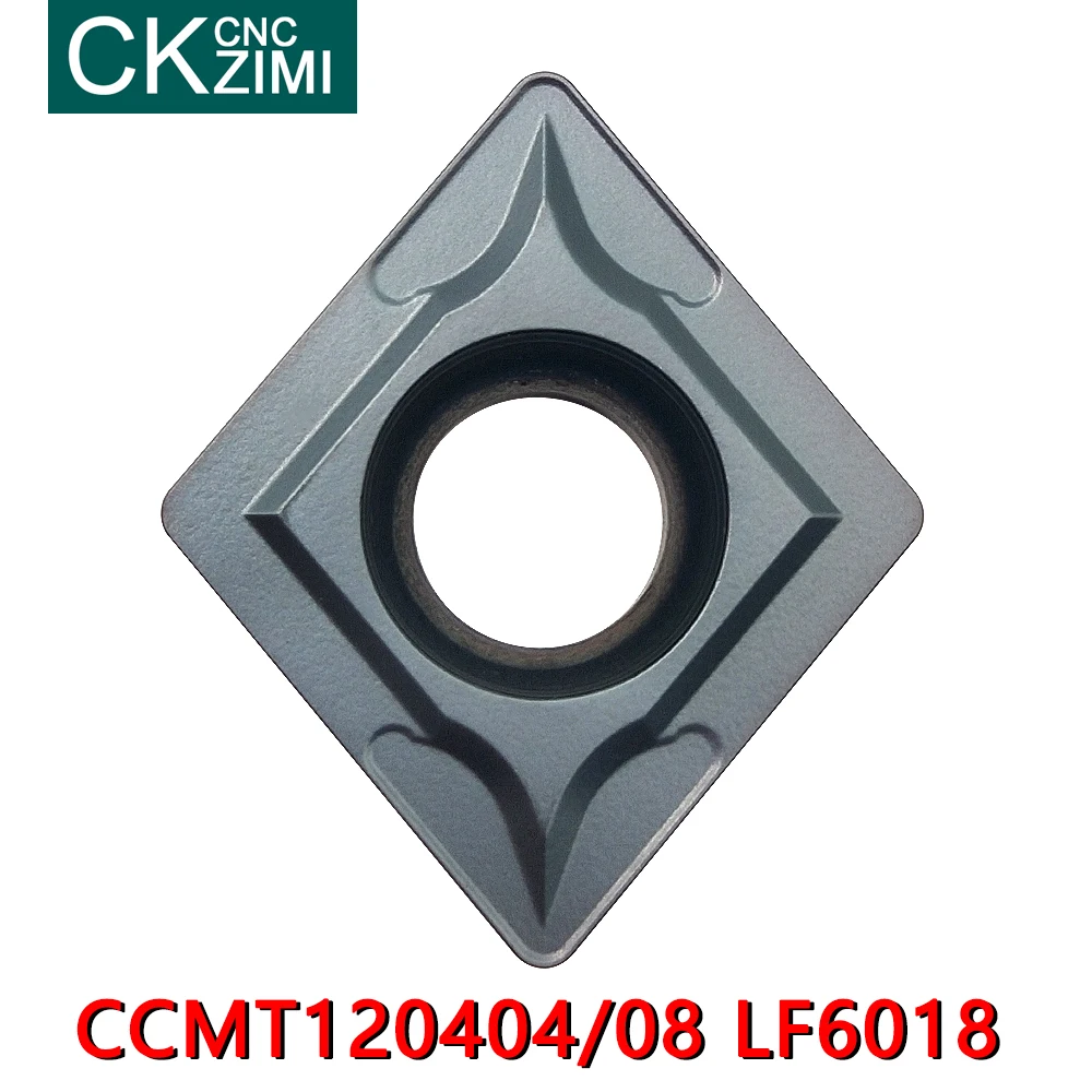 10PCS CCMT120404 LF6018 CCMT120408 LF6018 CNC In Acciaio Inox Utensili Da Taglio In Carburo di Tungsteno Inserti in metallo tornio strumenti CCMT 1204