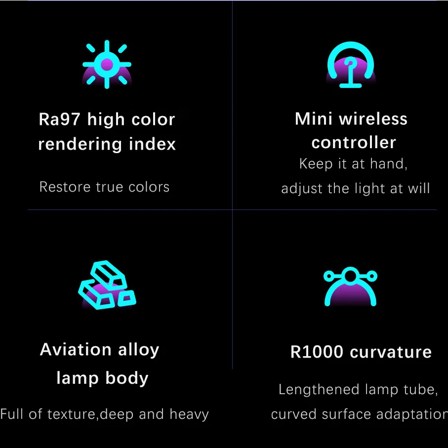 Youpin LYMAX RA97 Curved Screen RGB Color Sound-Sensitive Music Hanging Game Light Dimming Eye-Care Computer Monitor Table Lamp