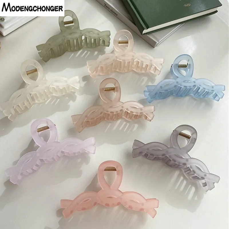 1PC Simple Style Hair Clips Women Girls Claw Clip Hair Claws Hair Clamps Claw Clips Hairpins Barrette Crab Hair Accessories