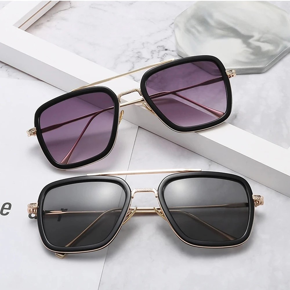 

Fashion Punk Square Frame Sunglasses Men Women Sunglasses Eyewear Steampunk Sun Glasses Male Goggles Lady Shade Glass