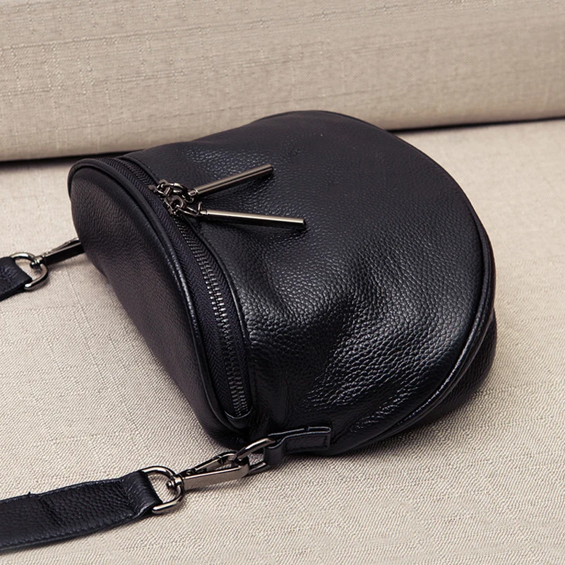 Genuine Leather Shoulder Bag Women\'s Luxury Handbags Fashion Crossbody Bags For Women Messenger Saddle Bag Female Tote Purse