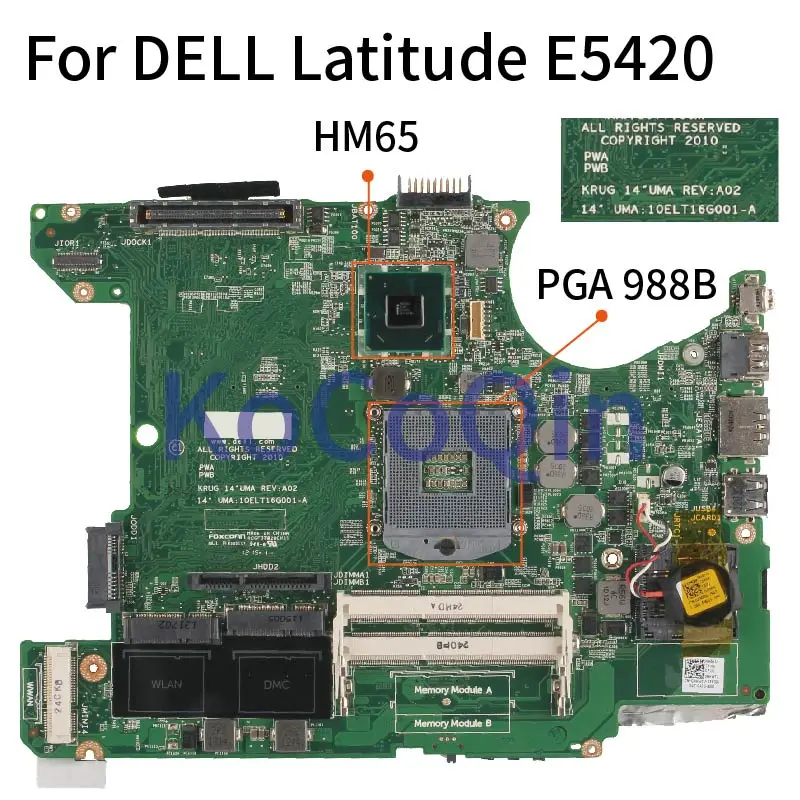 For DELL Latitude E5420 HM65 Notebook Mainboard CN-0NHWTJ 0NHWTJ Laptop Motherboard DDR3