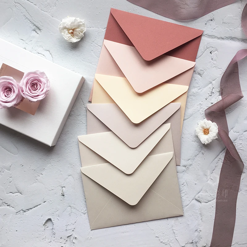 105mmX155mm (5pcs/lot) Flesh Pink Series Japanese Rosa Paper Envelopes Wedding Party Invitation Greeting Cards