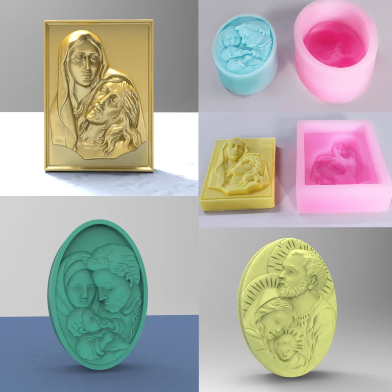 

Handmade Soap Silicone Mold Multi-style Character Soap Molds food Grade Silicone Mold