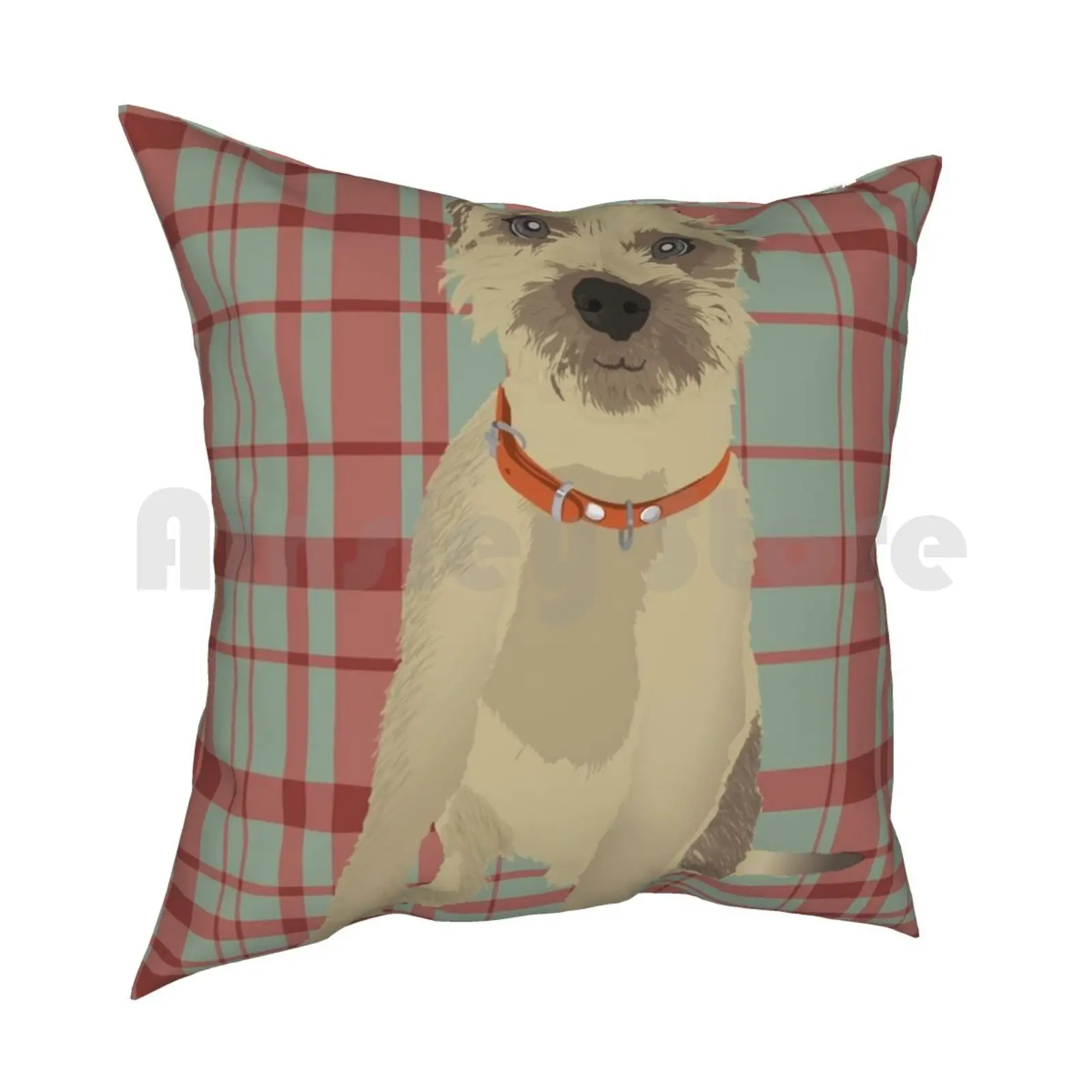 Border Terrier Pillow Case Printed Home Soft Throw Pillow Terrier Border Terrier Boarder Terrier Dog Beard Pup Puppy