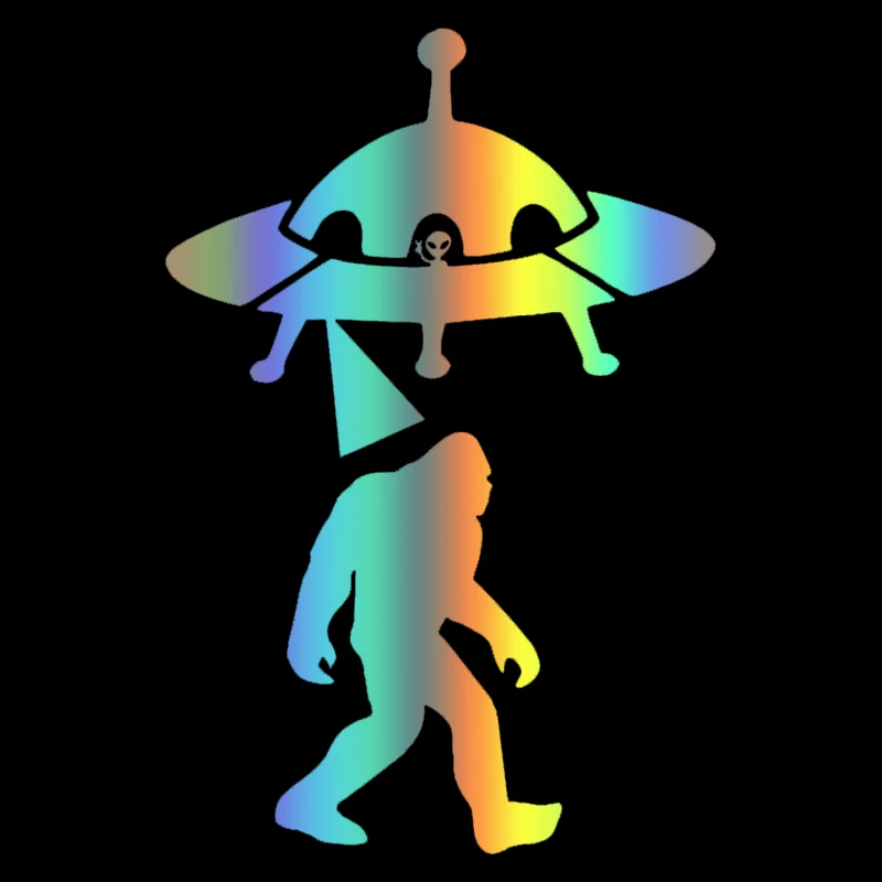 40449# 15x22 cm Vinyl Decal UFO Car Sticker Waterproof Auto Decors on Car Body Bumper Rear Window
