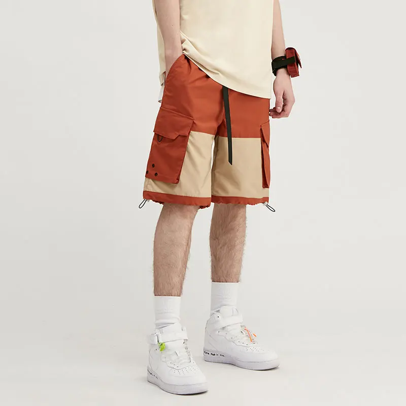 Pantalones cortos de verano para hombre, Peto con bolsillos grandes y cordón para amantes de la juventud, ropa de calle holgada de estilo Hip Hop, pantalones cómodos de ocio