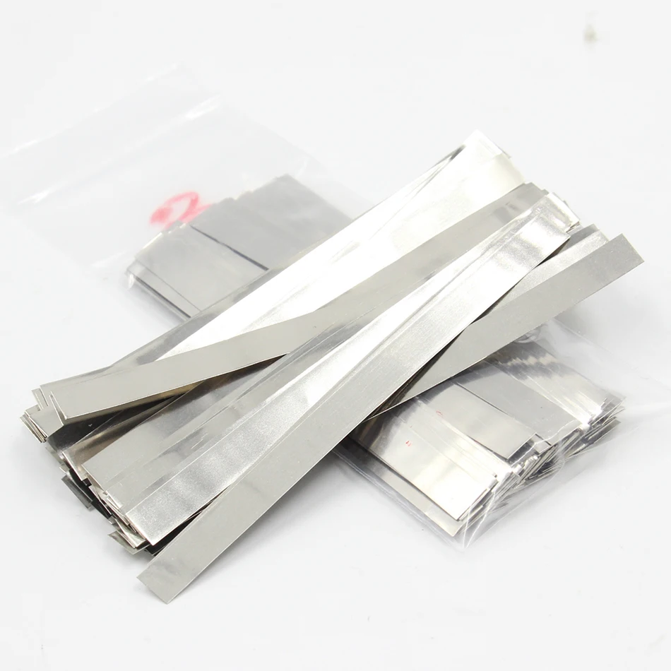 10PCS thickness 0.1mm  0.15mm Quality low resistance 99.96% pure nickel Strip Sheets for 18650 battery spot welding machine