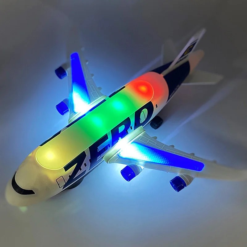 New Deformed plane Model Airplane Electric Flash Light Sound Toys Airbus Model Plane Universal Airplane Toys for Children