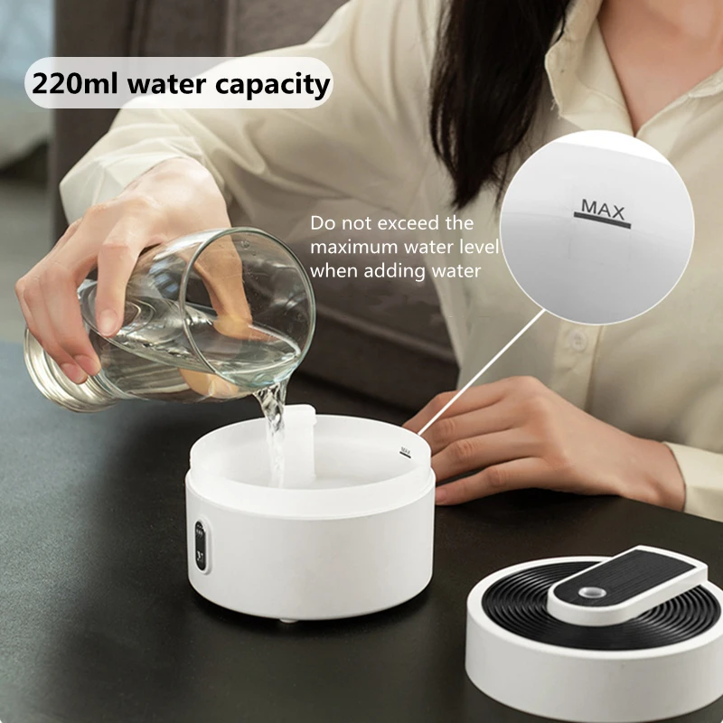 موزع روائح الزيوت العطرية USB سعة 220 مل، ناشر عطري مع أضواء LED متغيرة الألوان، مرطب هواء لغرفة نوم المكتب المنزلي #5