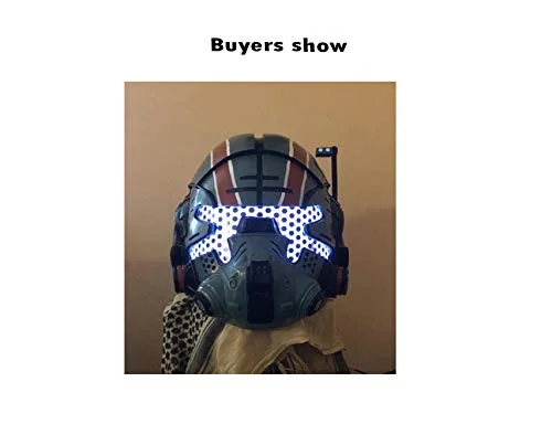 XCOSER Titanfall 2 Jack Cooper Cosplay Helmet Game Full Head Resin Mask With LED Light Costume Props Halloween Adults