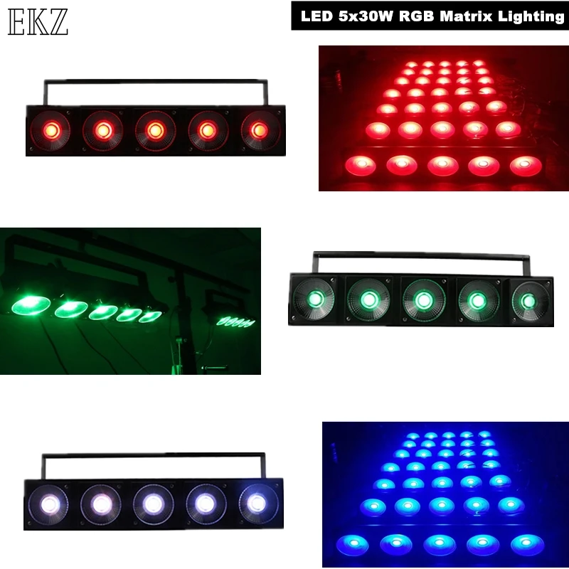 LED 5x30W RGB Matrix Lighting DMX Control And Plenty Colors LED Wash Wall Long Lamp Bulb Light For DJ Disco Theater Show Light