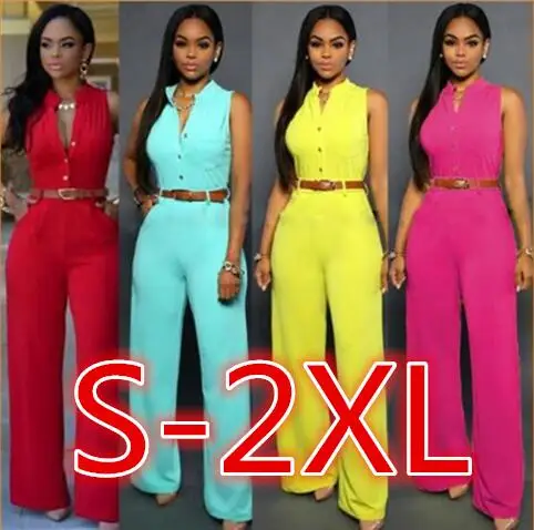 

S-2XL PlusSolid Casual Sexy Sleeveness Jumpsuits 2022 New Arrival Women Summer Fashion Slim Elegant Long Rompers Female XXL